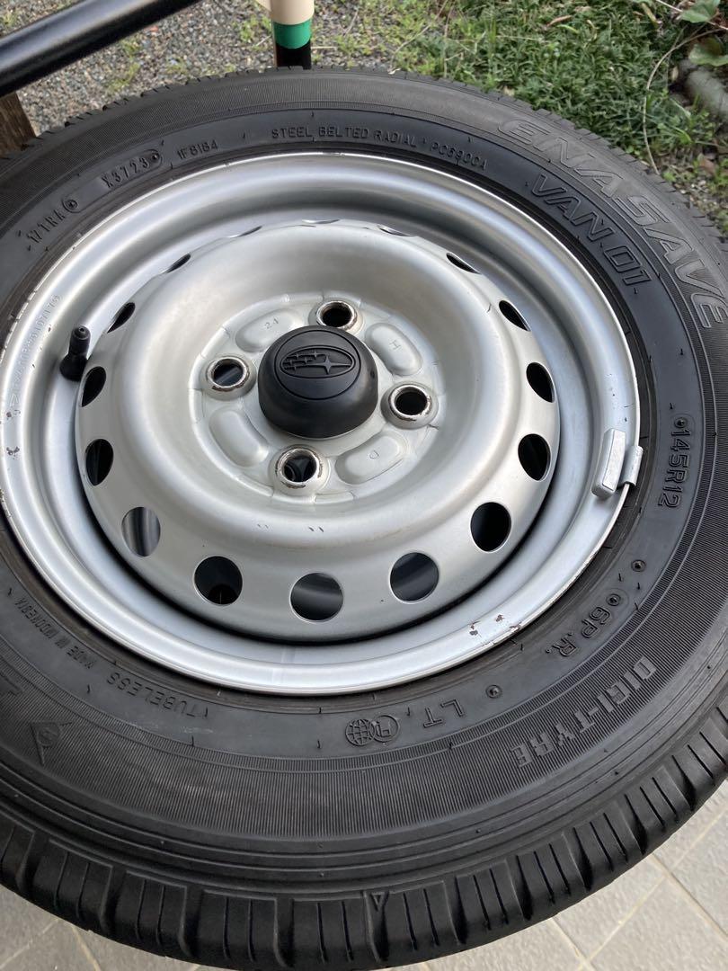 スバル サンバー純正ホイール&ダンロップ サマータイヤ145R12 6PR ②