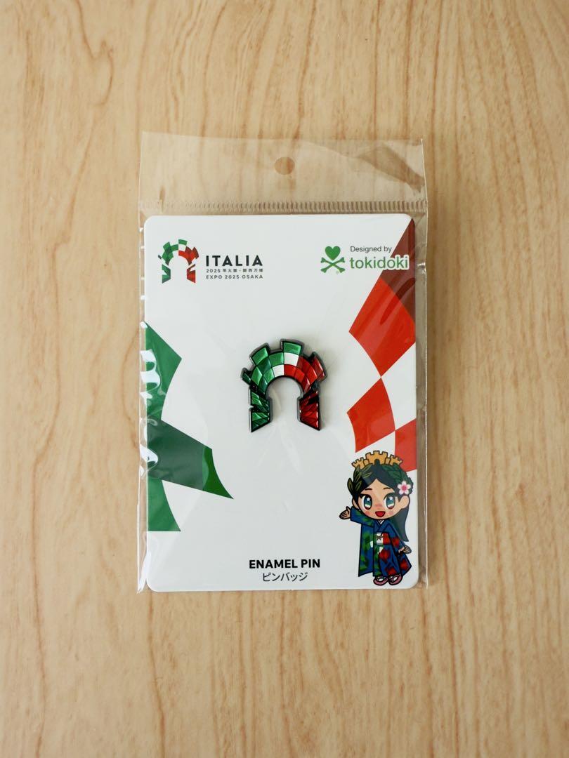 万博　ピンバッジ　イタリア　非売品　イタリアちゃん 大阪万博 イタリア ピンバッジの通販 by ひな｜ラクマ