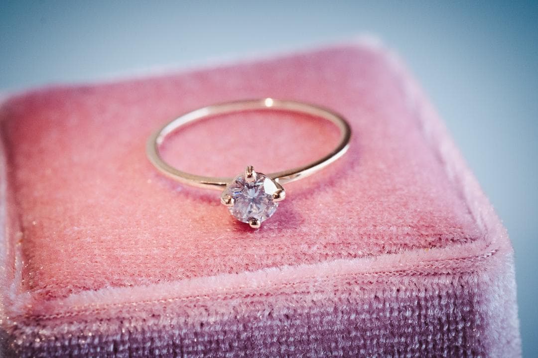 ダイヤモンドリング 0.3ct K18PG ピンクゴールド