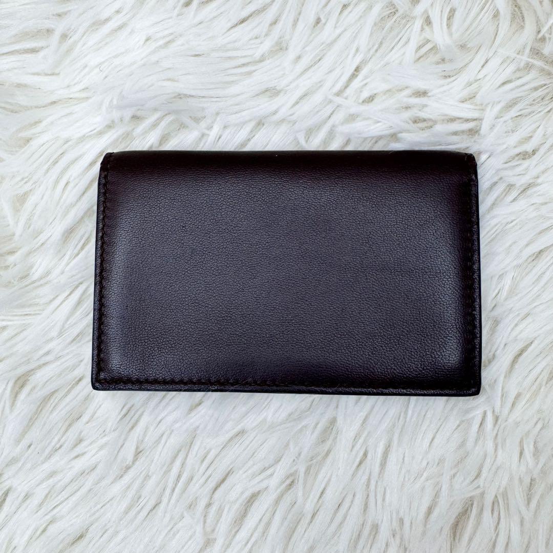 ロエベ　現行品　名刺入れ　ビジネスカードホルダー　アナグラム　ブラウン ロエベ 現行品 名刺入れ ビジネスカードホルダー アナグラム