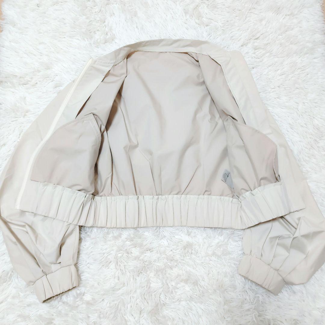 ✨美品✨エレンディーク　ブルゾン　羽織り　ベージュ　ギャザー　MA-1