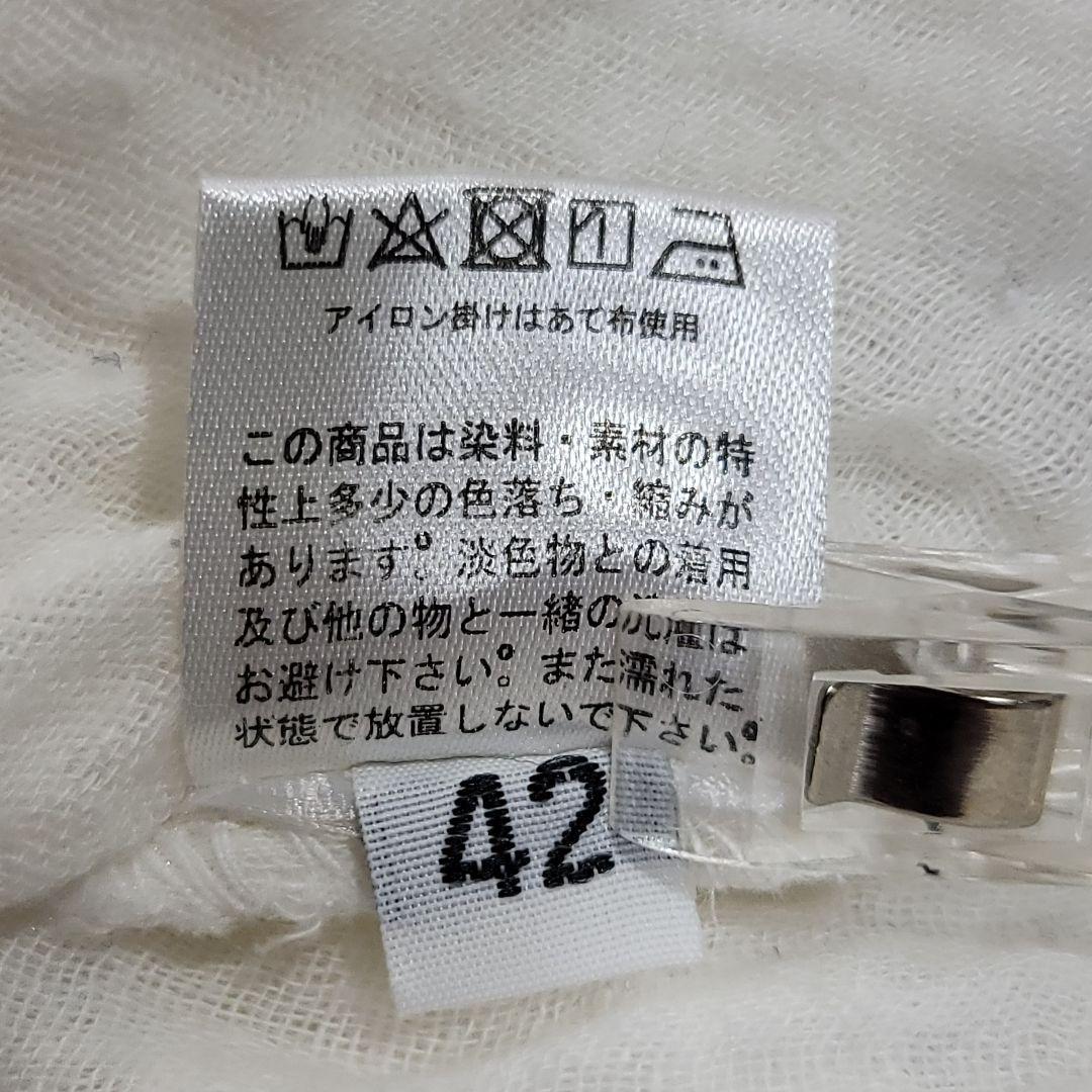 MALAIKA【XL】スカーフ柄 カットソー コットン ブラウス 7分袖 薄手