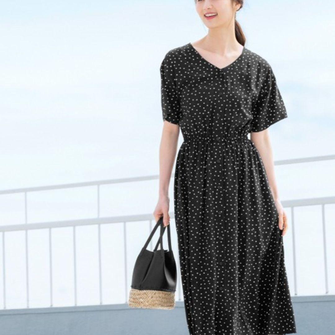 メルカリ グローバルワーク サラサラリラックス半袖ワンピース ロングワンピース 3 0 中古や未使用のフリマ