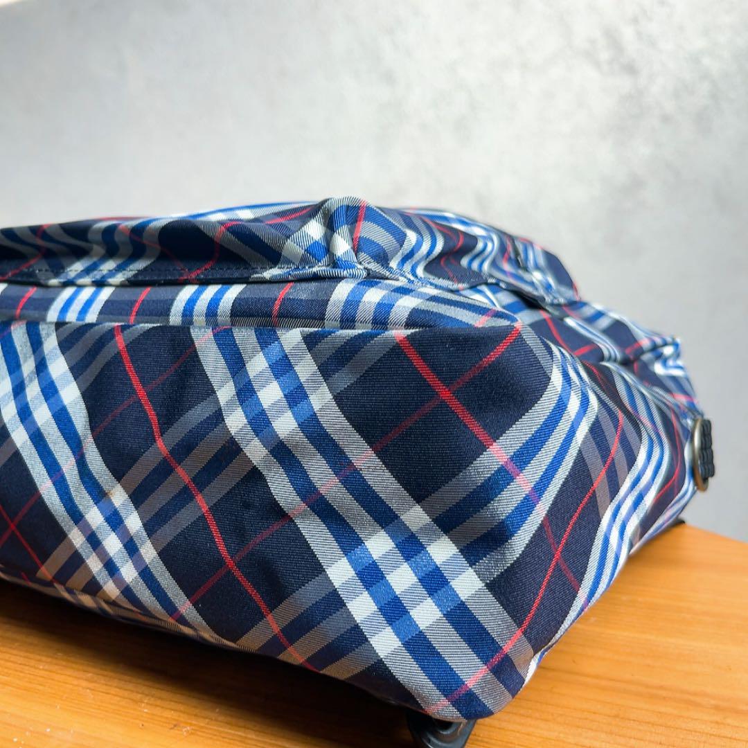 【3way】BURBERRYs 紺チェック柄 ナイロン ショルダー×リュック 3way】BURBERRYs 紺チェック柄 ナイロン ショルダー×リュック