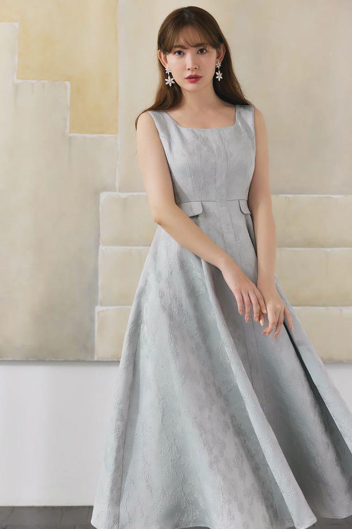 herlipto Classic Floral Jacquard Dress