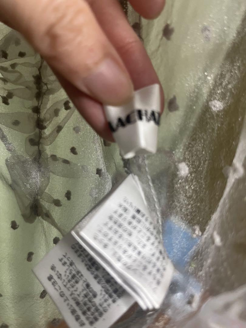 machatt ドットチュールトップス