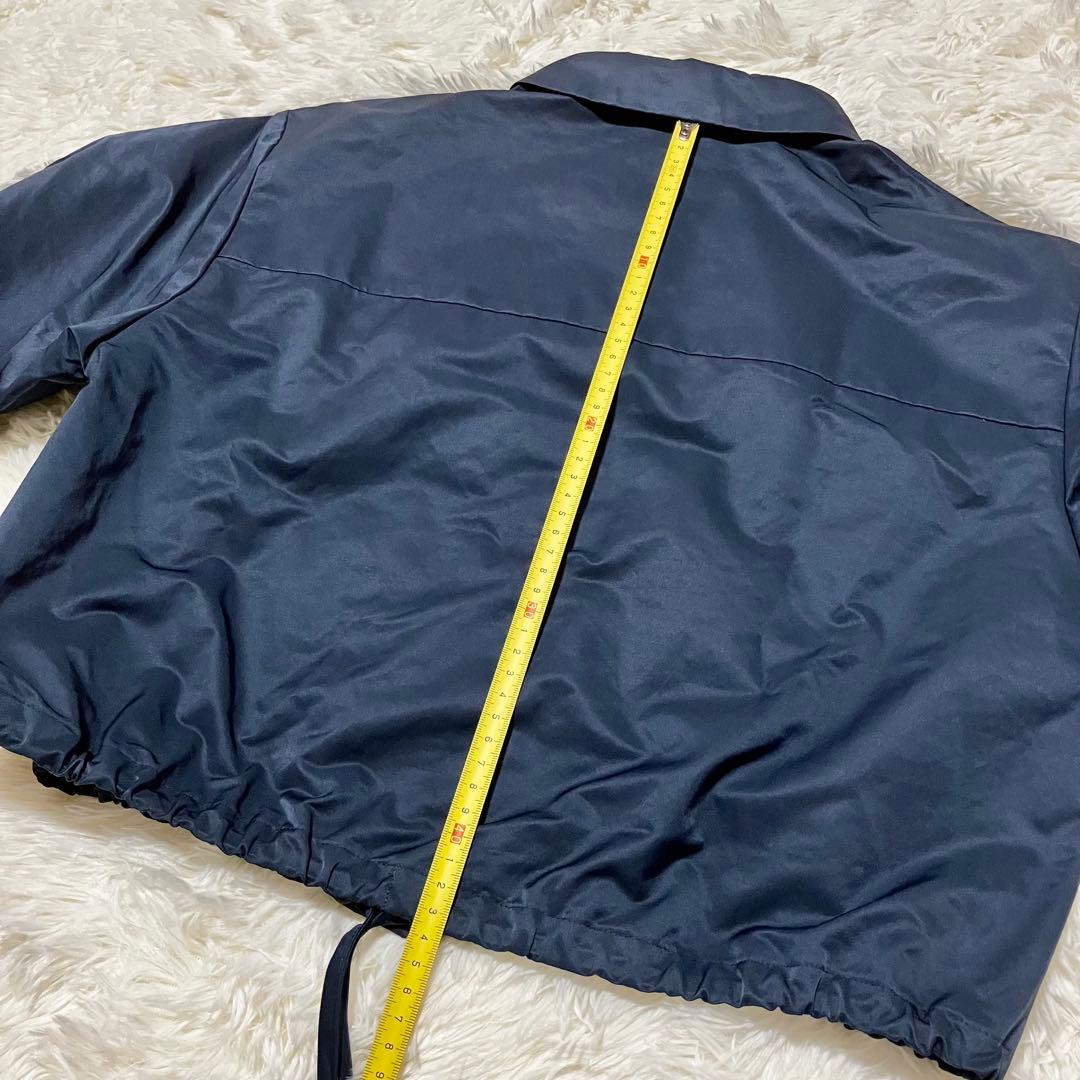 美品 ANAYI 24ss エコナットツイルクロップドシャツ ネイビー 38 美品 ANAYI 24ss エコナットツイルクロップドシャツ ネイビー 38