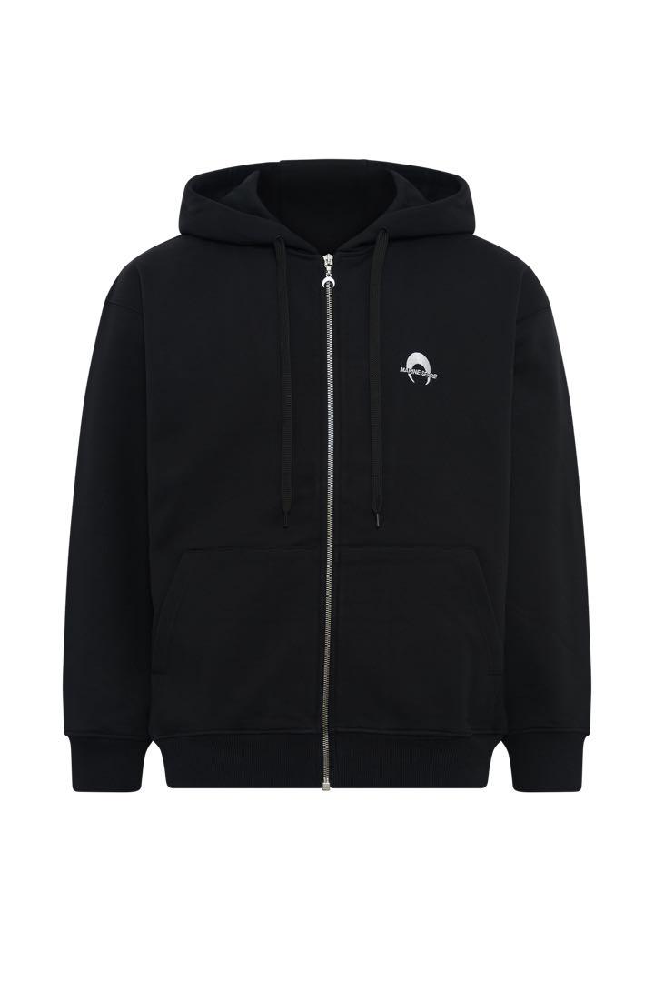 【MARINE SERRE】Crescent Moon パーカー(送料込み) MARINE SERRE マリーン セル ムーン ジップ フーディ パーカー