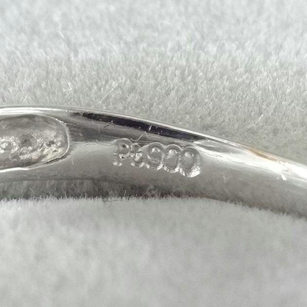 【美品】0.50ct　ダイヤモンド　カーブエタニティ　クロス　リング　プラチナ
