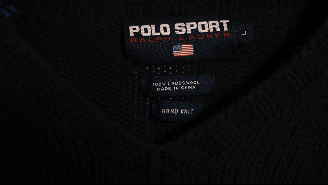 POLO SPORT ハンドニット セーター レア 90s