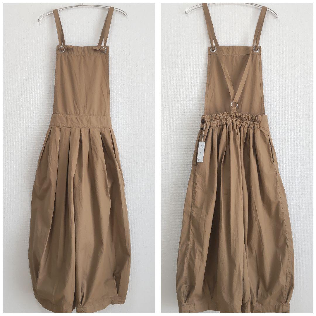 HARVESTY サーカスエプロン サロペットキュロット ベージュ 新品