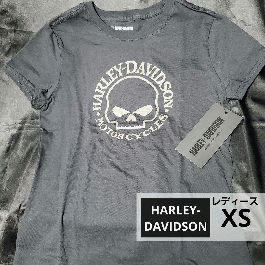 人気☆ Harley-Davidson バイカー スカル ロゴ Tシャツ Harley-Davidson® Men's Lightning Crest Crew-Neck Short