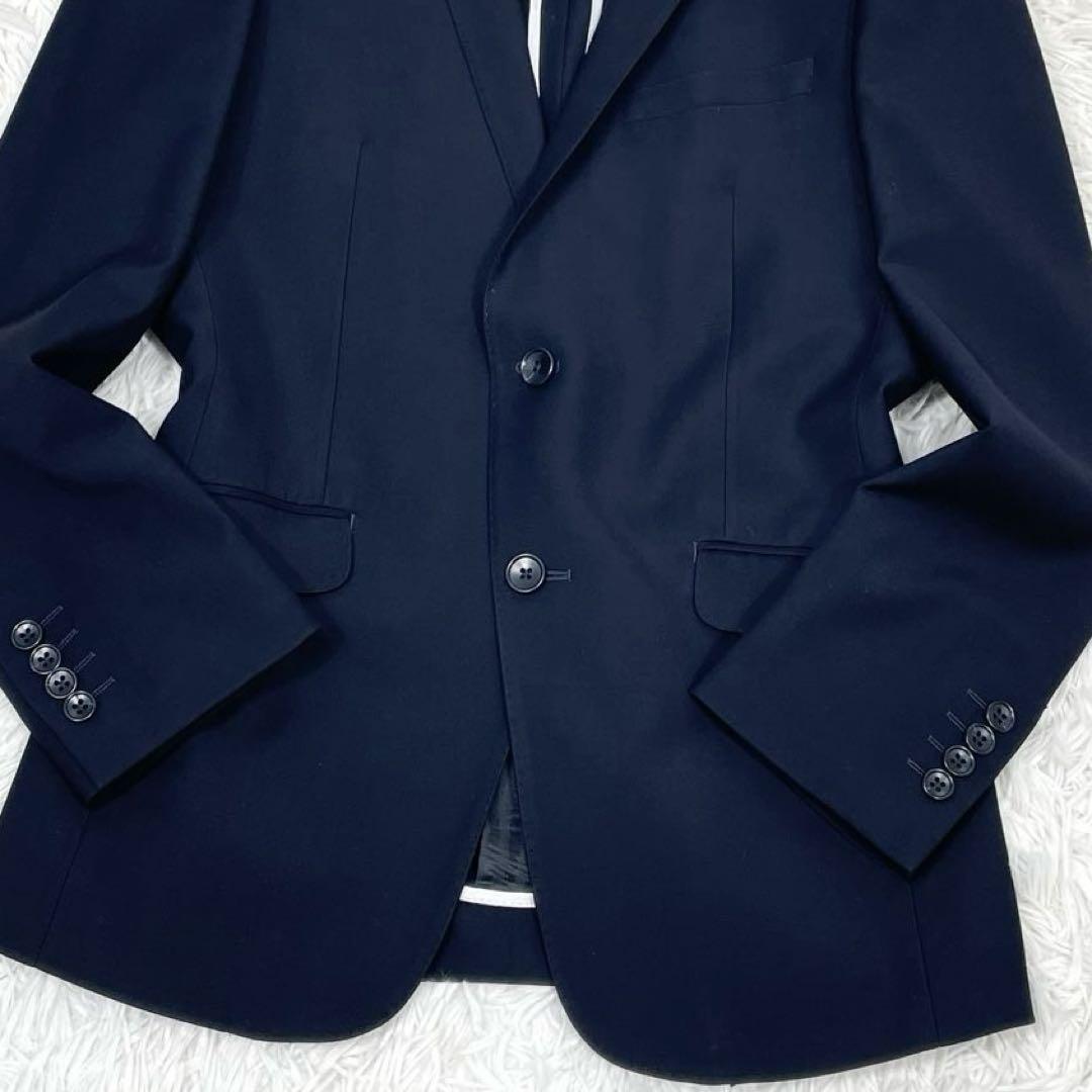 極美品✨スーツセレクト スーツ セットアップ ストレッチ パイピング 黒 L相当