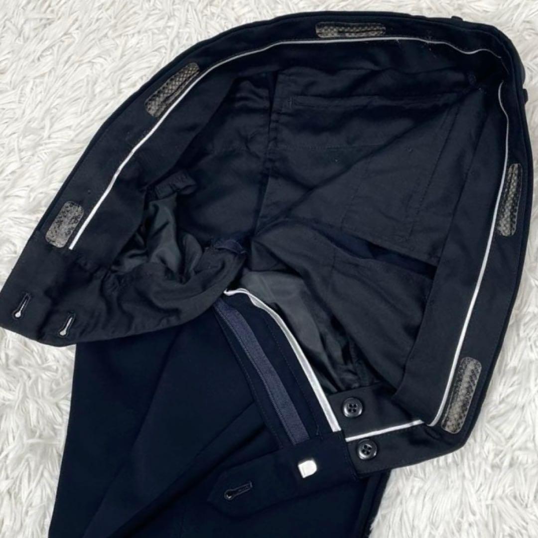 極美品✨スーツセレクト スーツ セットアップ ストレッチ パイピング 黒 L相当