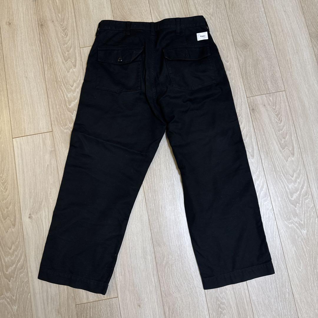 WTAPS 黒 ワイドチノパンSIZE X 03