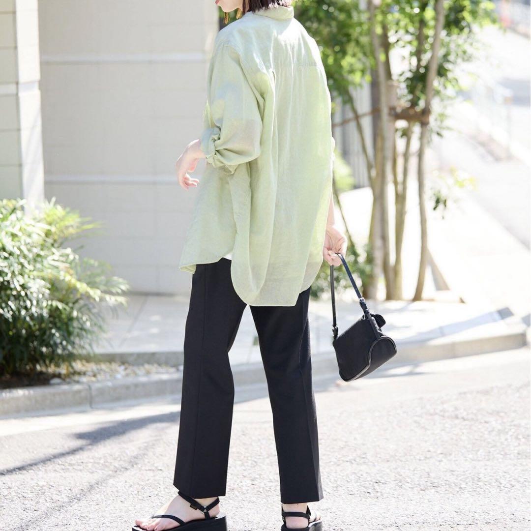 SLOBE IENA リネンコットンレギュラーシャツ