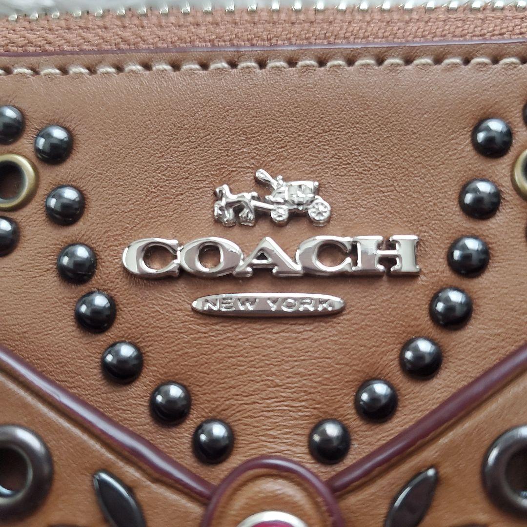 COACH コーチ バタフライ スタッズ 2way ハンドバッグ ポーチ