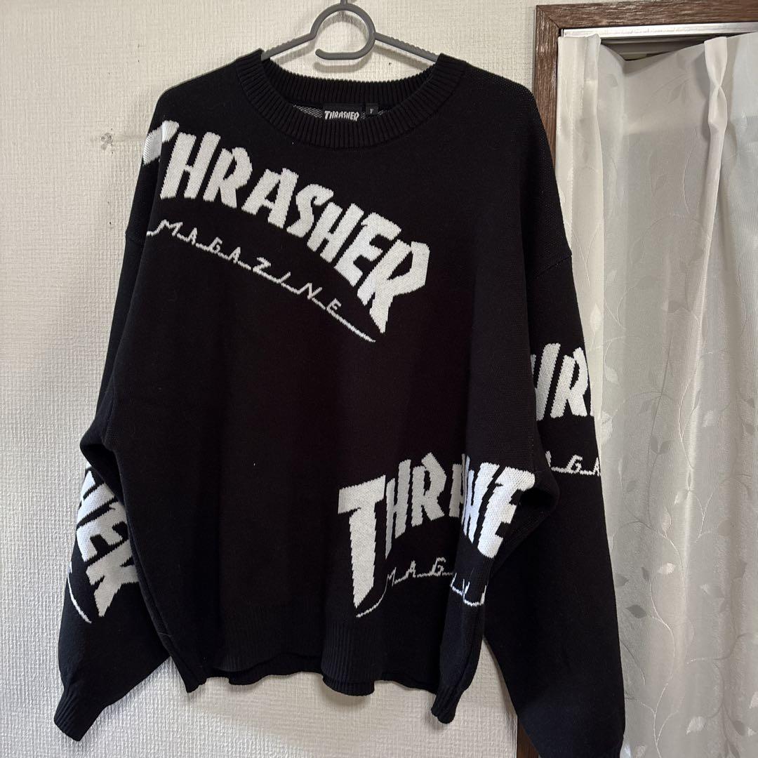 1度短時間着用 THRASHER ロゴニット