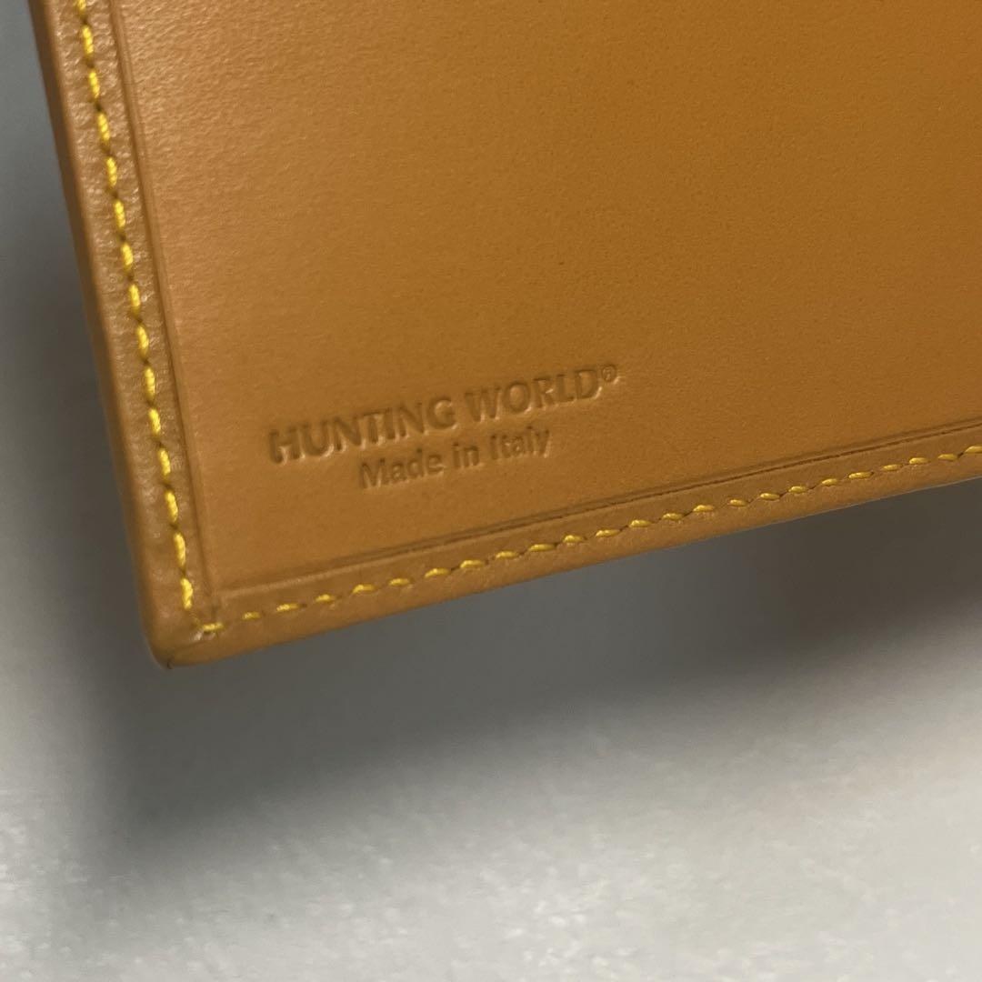 ○良品 ハンティングワールド 二つ折り財布