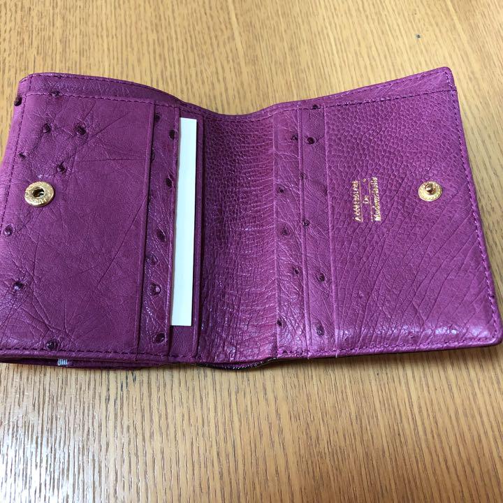 ファッション通販 お値下げ エーディエムジェー オーストリッチ 財布 パープル系 小物