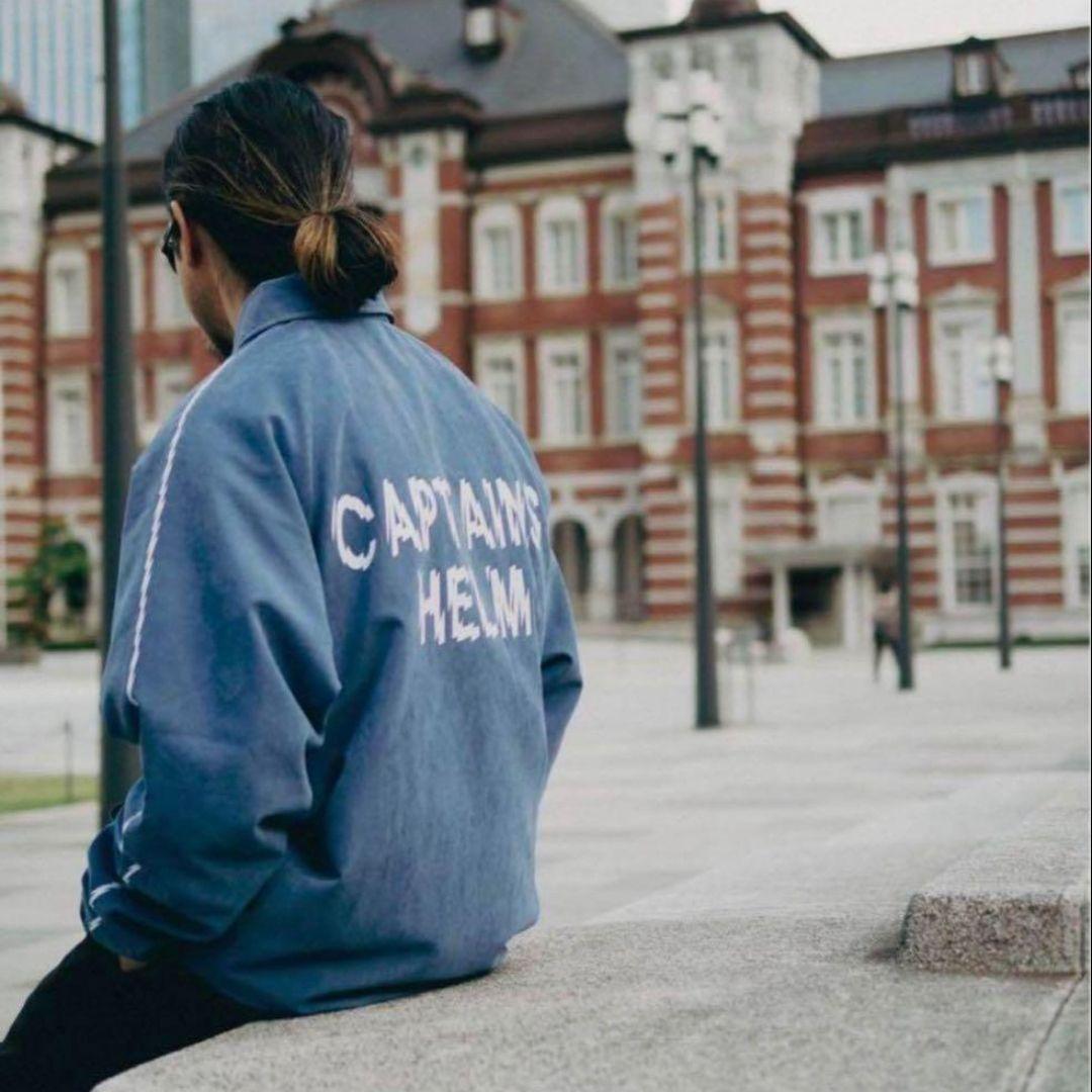 美品✨CAPTAINS HELM コーチジャケット 背中ロゴ デカロゴ スエード