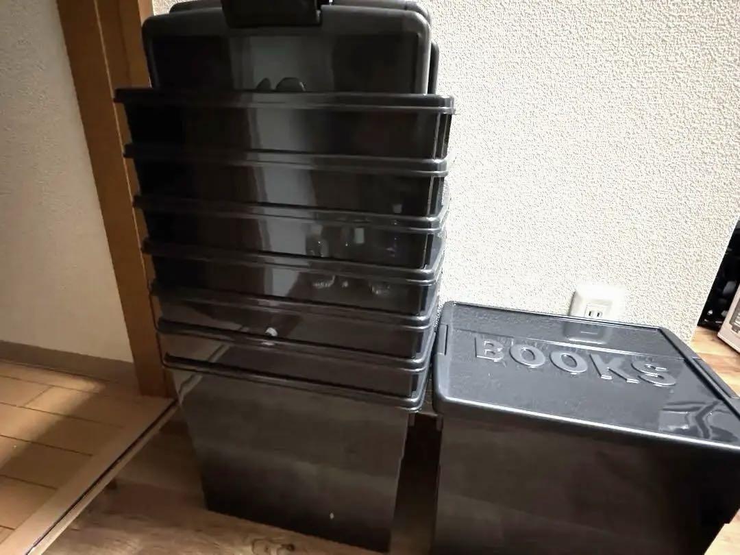 本 同人誌 入れ 箱 ボックス BOX 収納 8個セット 本立て付き イセトー