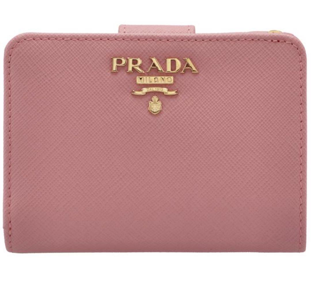 新品♡PRADAサフィーアノ バイカラ 2つ折り 財布 画像2