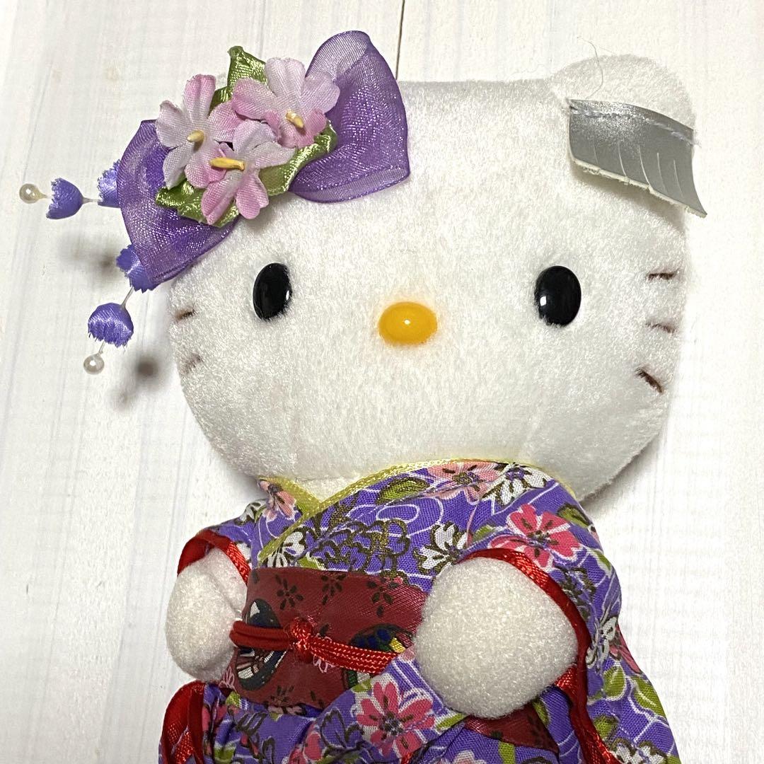 希少レア　ハローキティ　ユカタ　ぬいぐるみ　vivitex 2001 着物 ご当地キティ 京都限定 ぬいぐるみ 着物 Hello Kitty 2001年