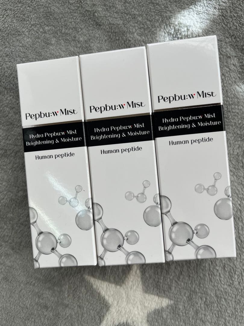 Pepbu w Mist ヒトペプチド美容液 60ml ３本セット新品、♥