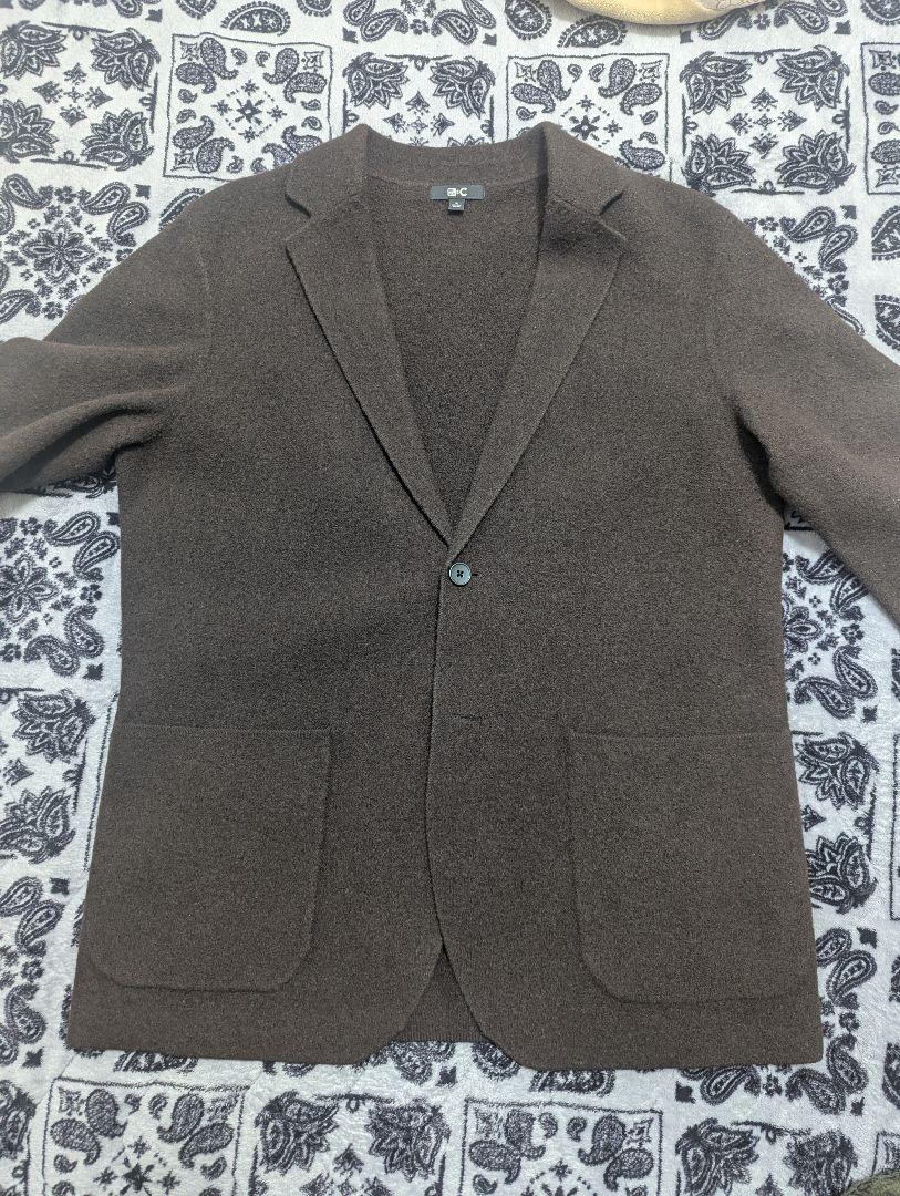 美品ユニクロC ニットジャケットブラウン Lサイズ