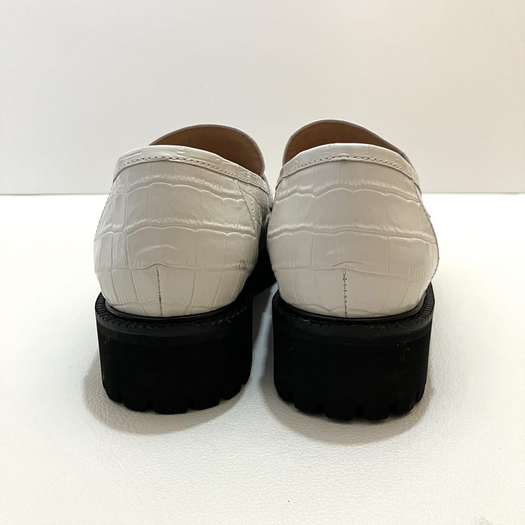 サイズ38】Au BANNISTER クロコ型押し ローファー トラック