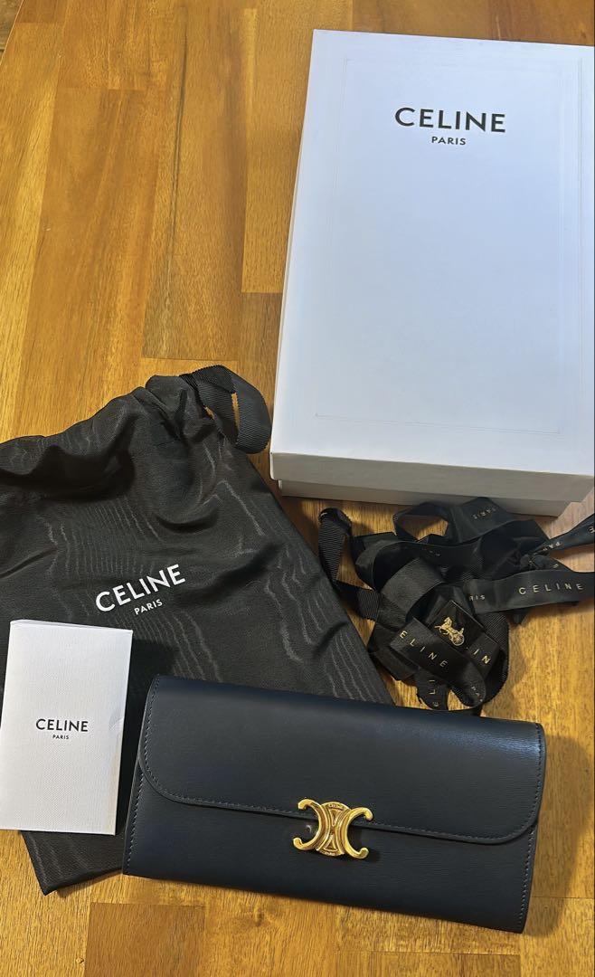 CELINE ネイビー 長財布