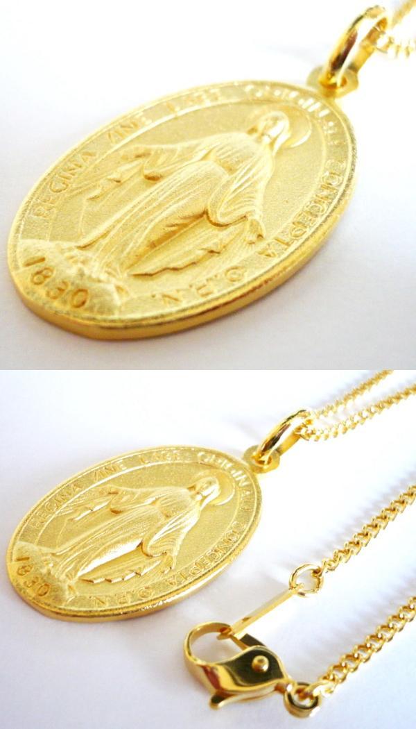 18金 18K コーティング ゴールド マリア ネックレス ペンダント