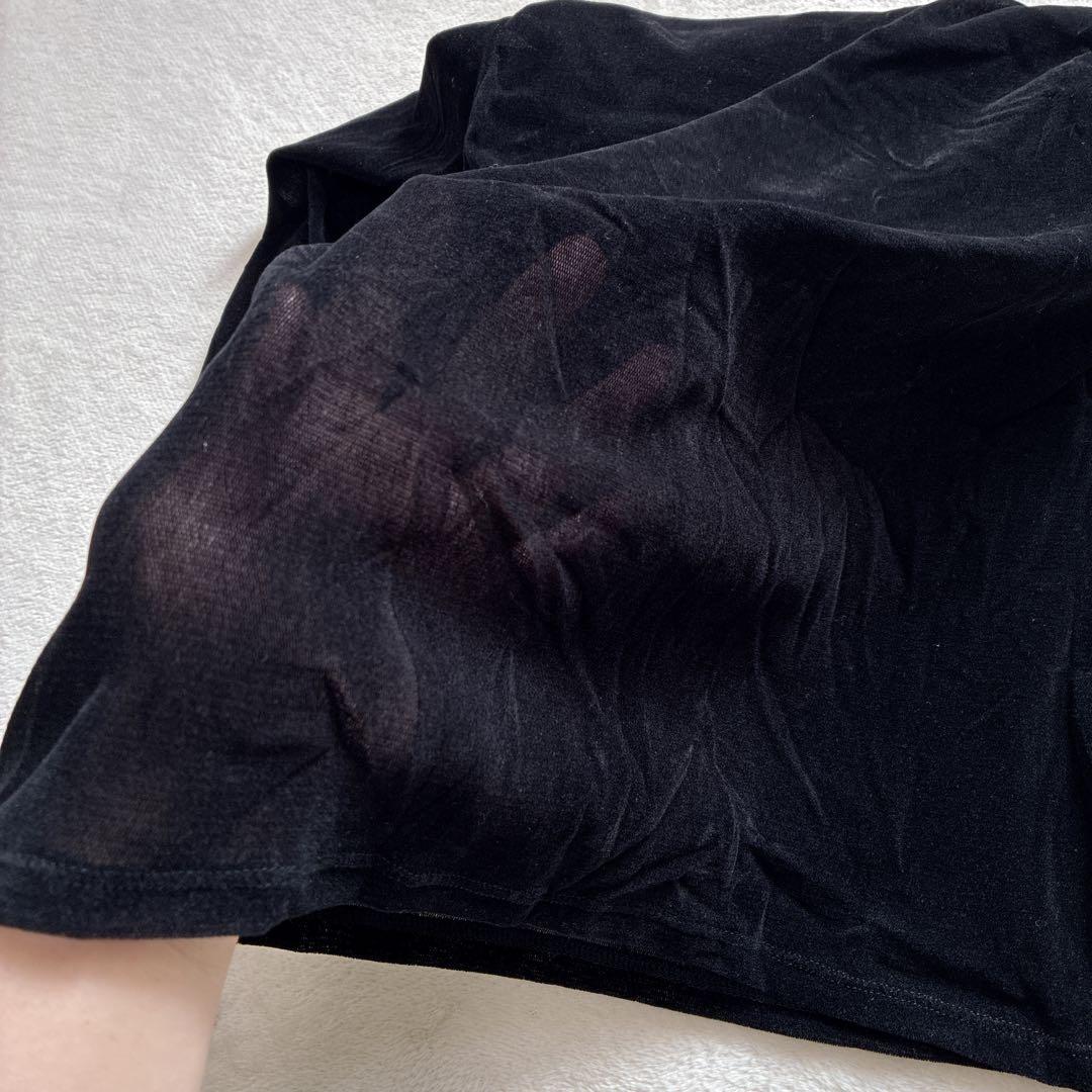 FRAY I.D アシメデコルテフロッキーチュールトップス ブラック FRAY I.D アシメデコルテフロッキーチュールトップス ブラック