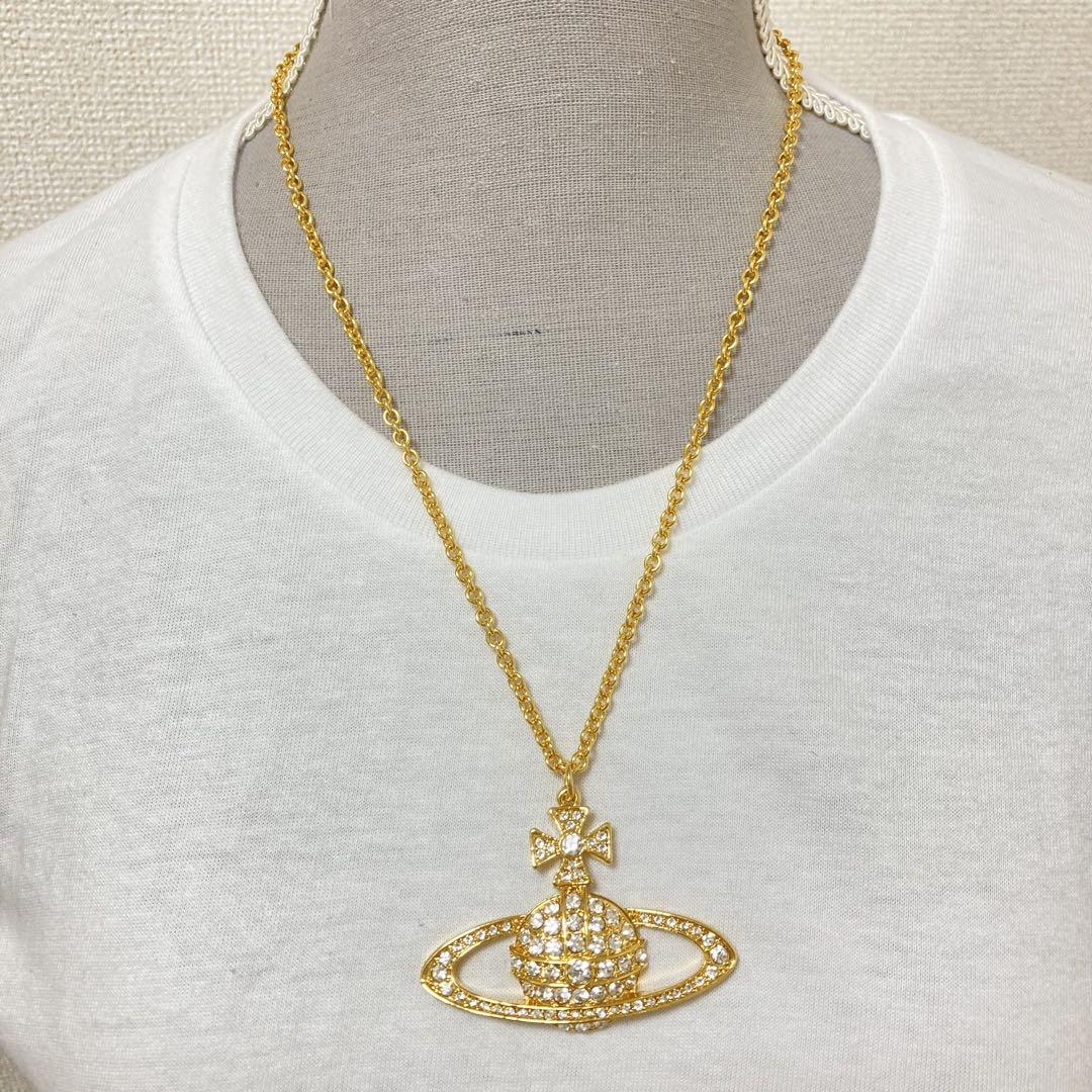 Vivienne Westwood ビッグオーブネックレス　ゴールド