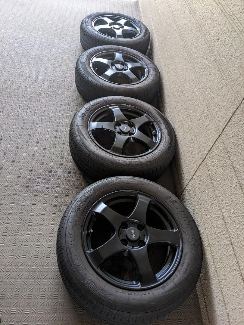 タイヤホイールセット 4本 195/60R15 4穴 PCD100