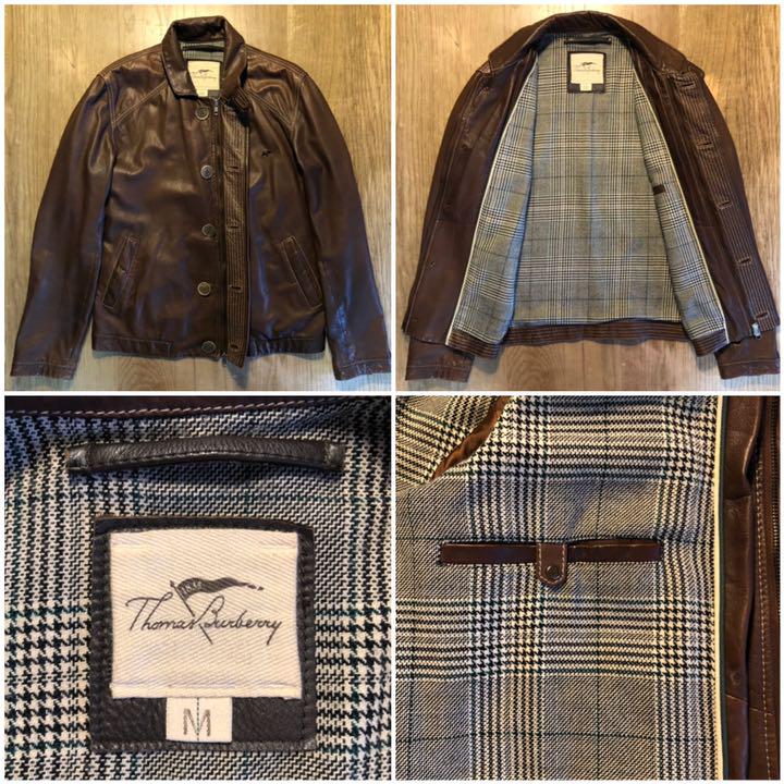 THOMAS トーマスバーバリー レザージャケット alxSv-m53479811503 BURBERRY 最安値国産