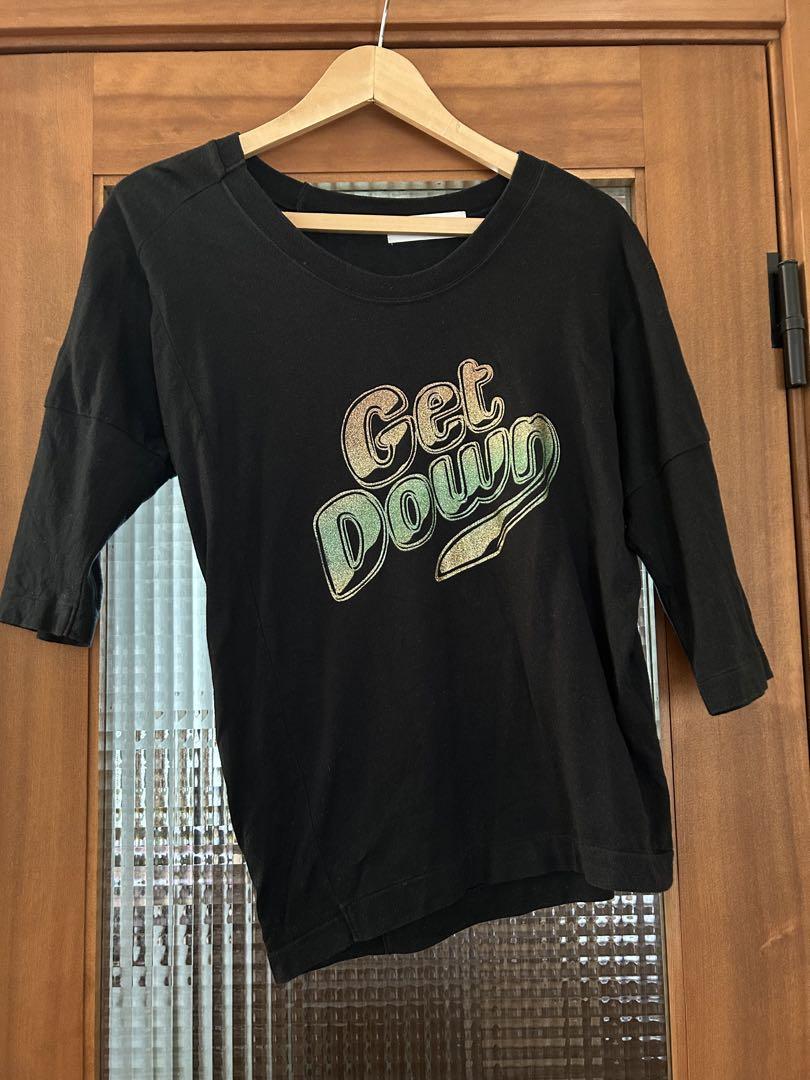 トーガ Tシャツ カットソー 袖変形 アシンメトリー 半袖 五分袖