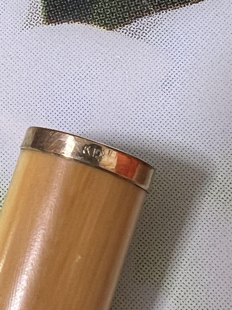 鯨歯牙 ？煙管パイプ K12刻印 抹香鯨 セイウチ 煙管 皮ケース付