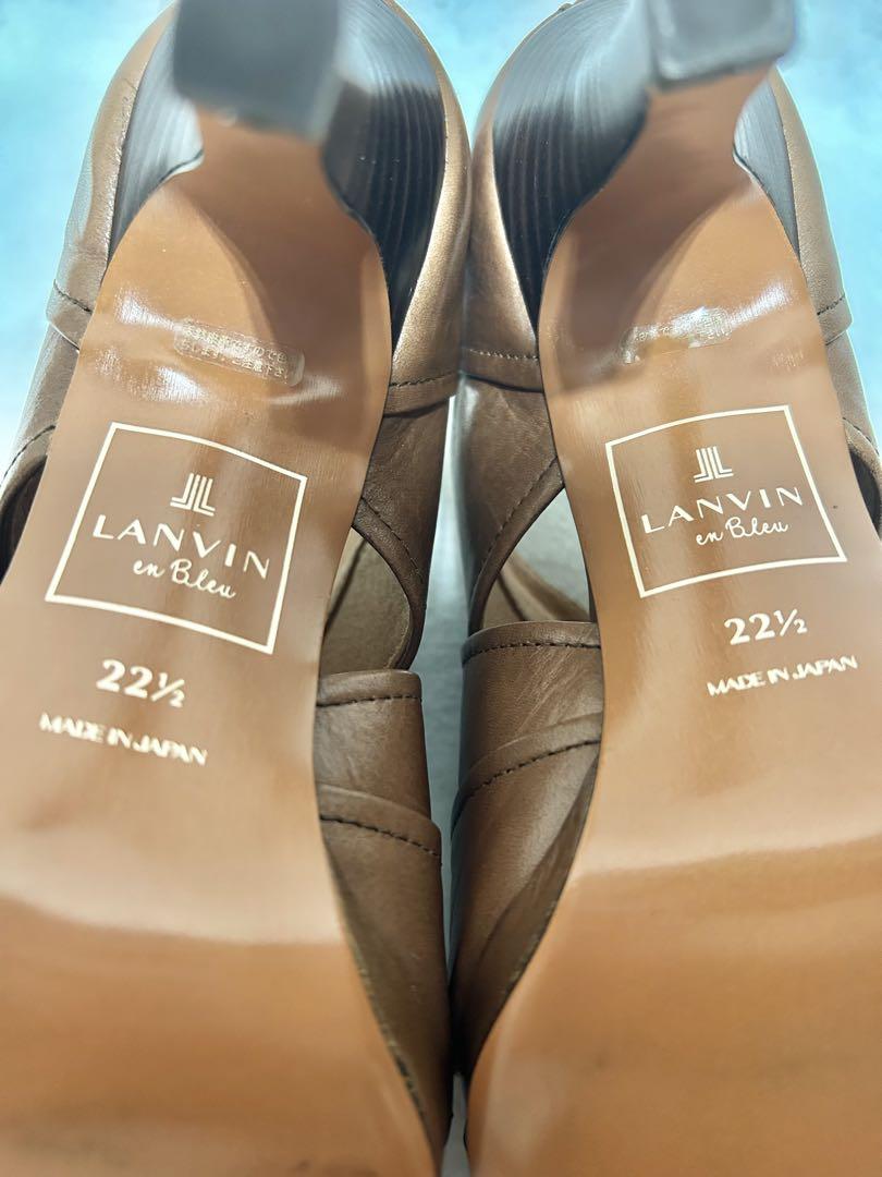 LINVAN en Blueブラウン レザー オープントゥブーティ　サンダル LINVAN en Blueブラウン レザー オープントゥブーティ サンダル