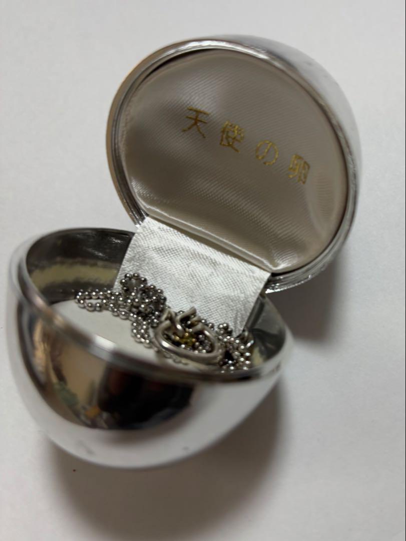 ア*画様 天使の卵　プラチナK18両耳ピアスとシルバーK18ネックレスセット