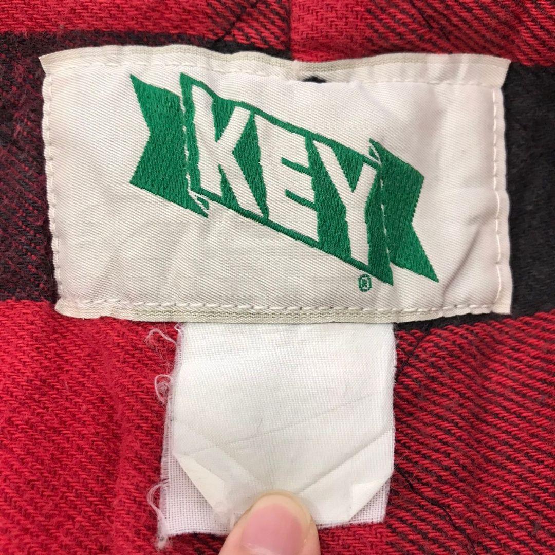 【k8485】USA古着KEYキー80s当時物デトロイトダックジャケット襟コーズ