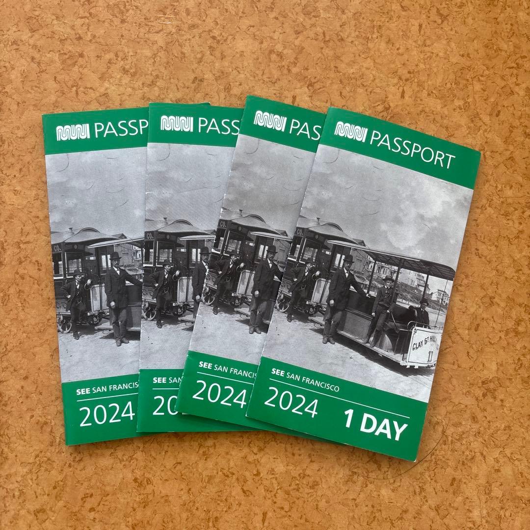 サンフランシスコケーブルカー　1 DAY パス️4枚 25131まで利用可