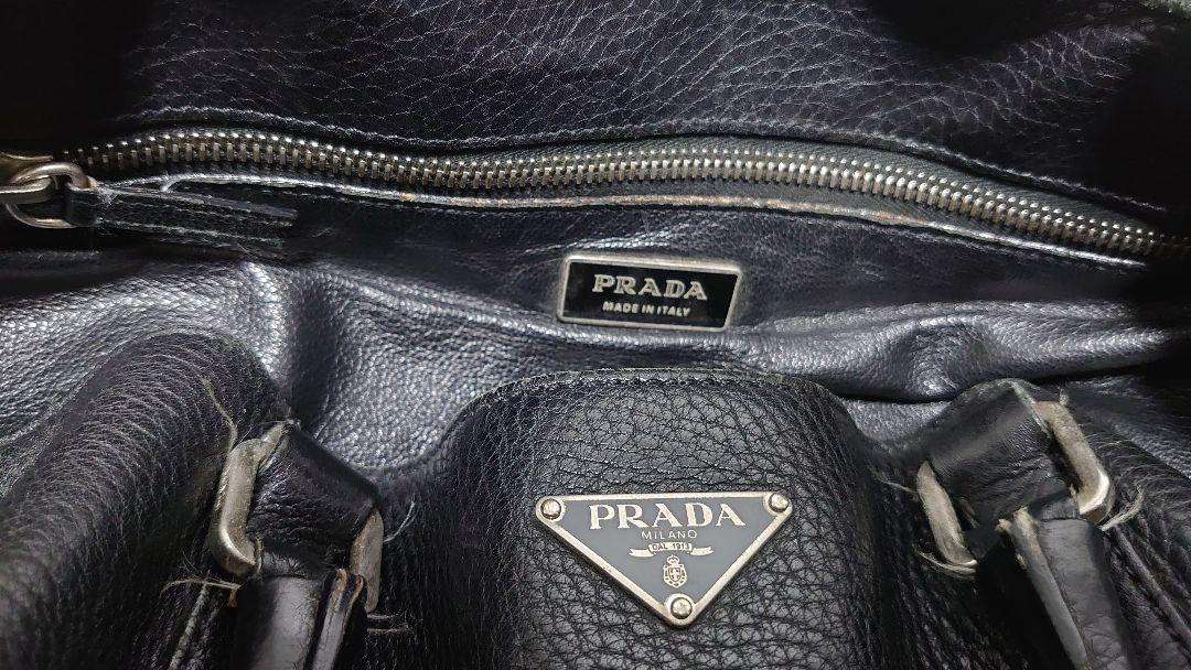 プラダ レザー シボ革 トートバッグ ハンドバッグ ビジネス PRADA