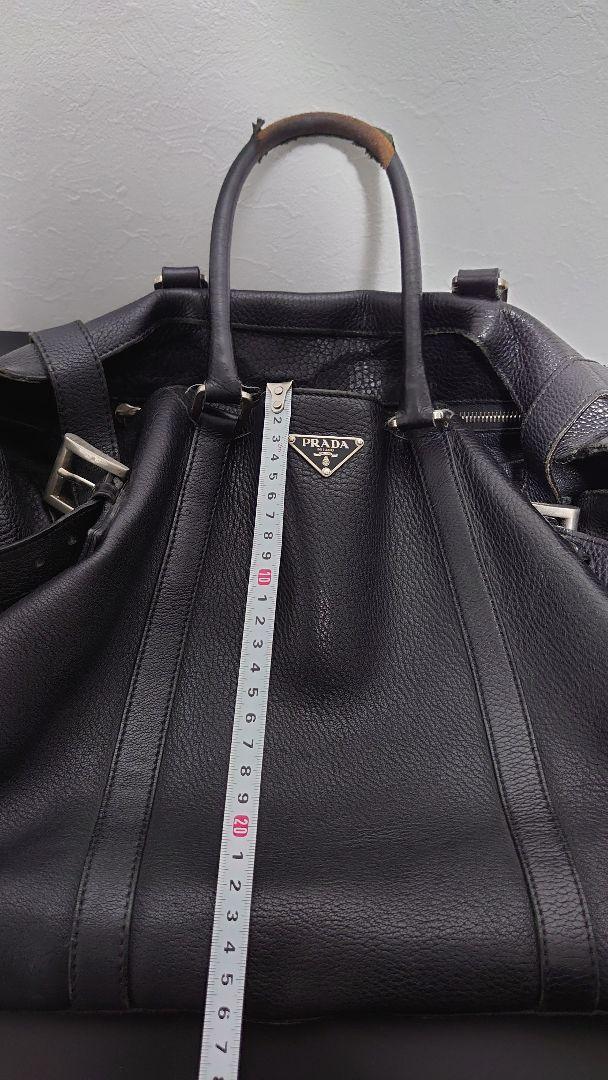 プラダ レザー シボ革 トートバッグ ハンドバッグ ビジネス PRADA
