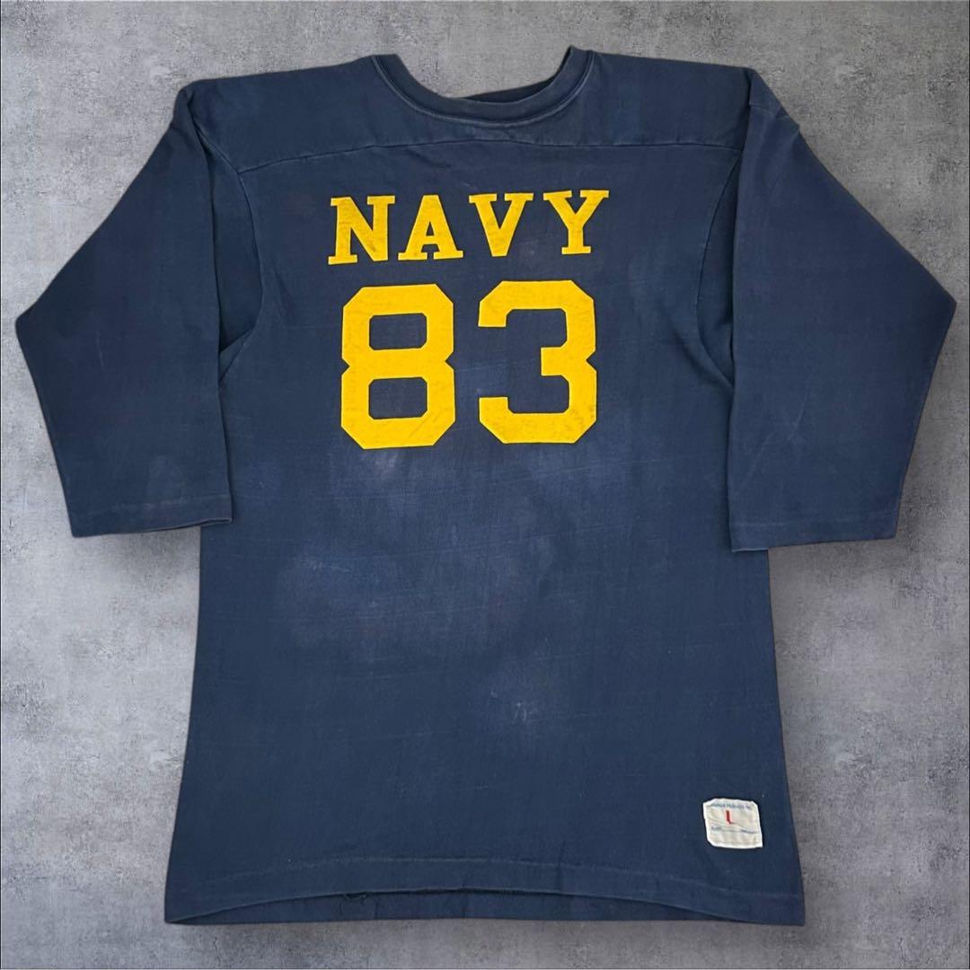 70s Champion US NAVY フットボールTシャツ ヴィンテージ LL・Champion