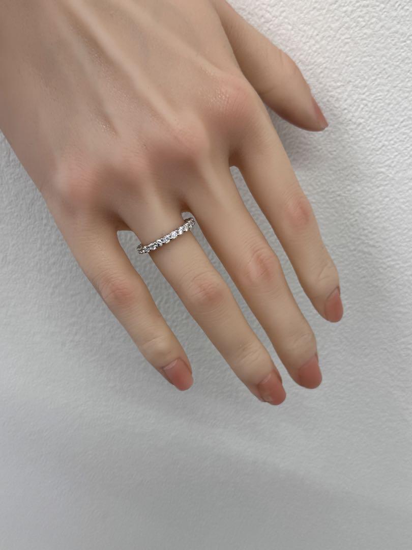 ★1.00ct ★2.5mmダイヤモンド✨プラチナハーフエタニティリング 指輪