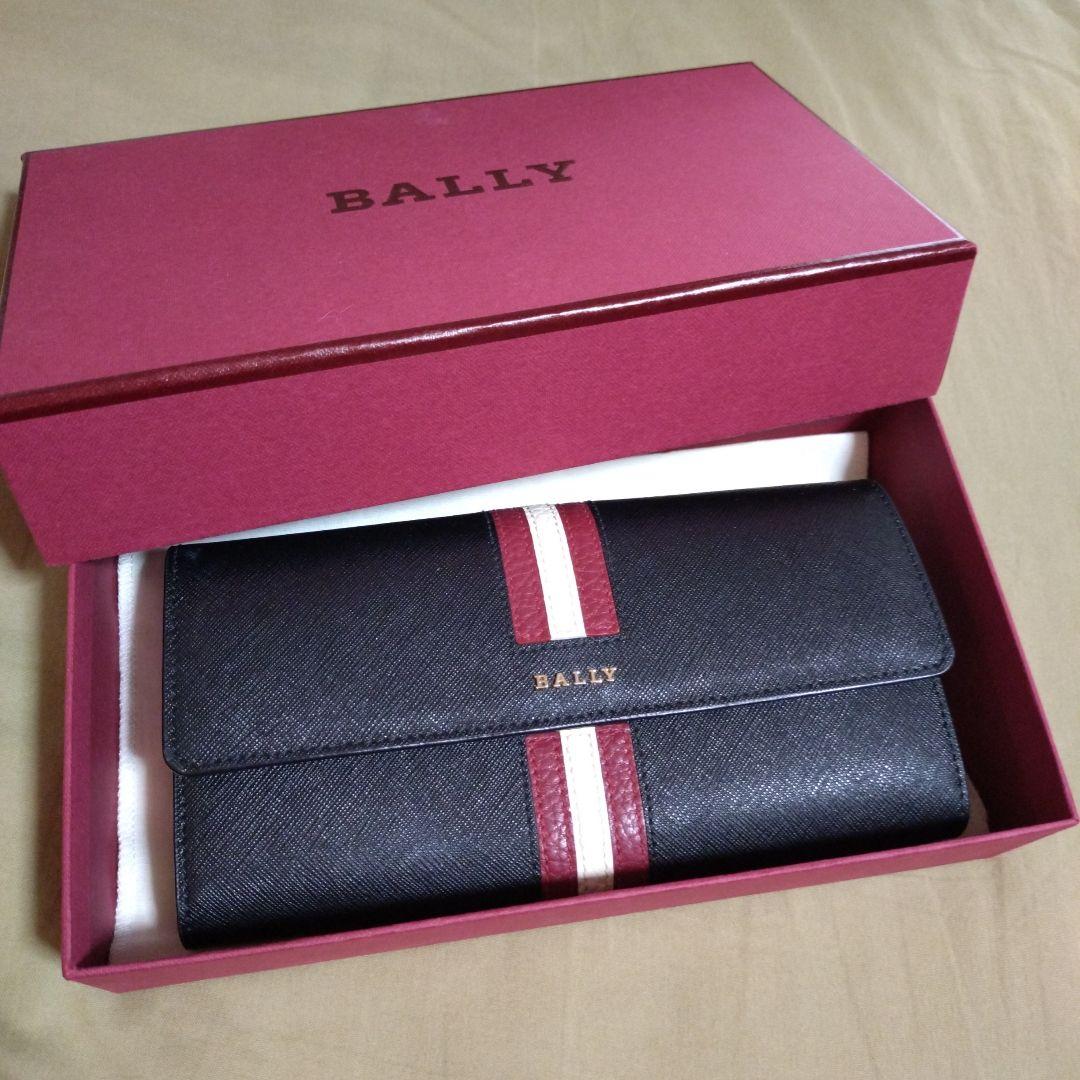 BALLY 長財布 ブラック/レッド/ホワイト