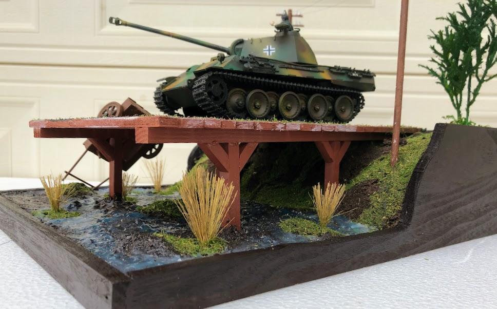 1/35 ベトナムのジャングル 木の橋 オリジナル製作 展示台 - 完成品