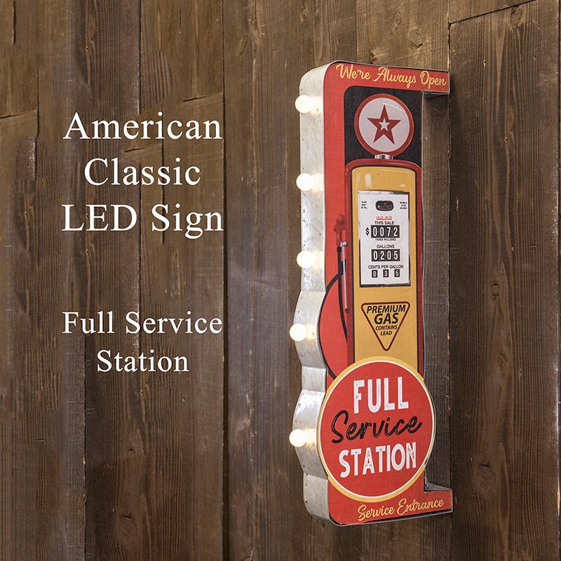 アメリカンクラシック LED SignFull Service Station